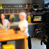 Camera shot of the Behind the screen of a Virtual Cocktail Masterclass