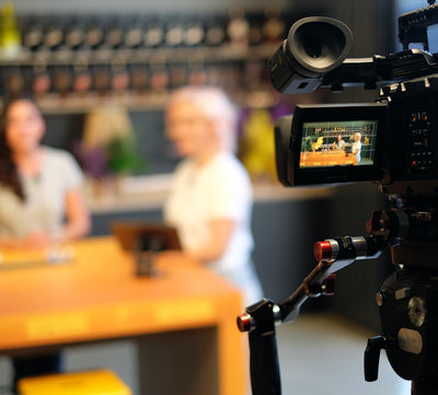Camera shot of the Behind the screen of a Virtual Cocktail Masterclass
