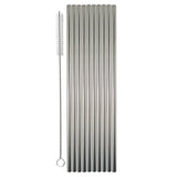 Drinking Straw Metal - Chrome pack 10